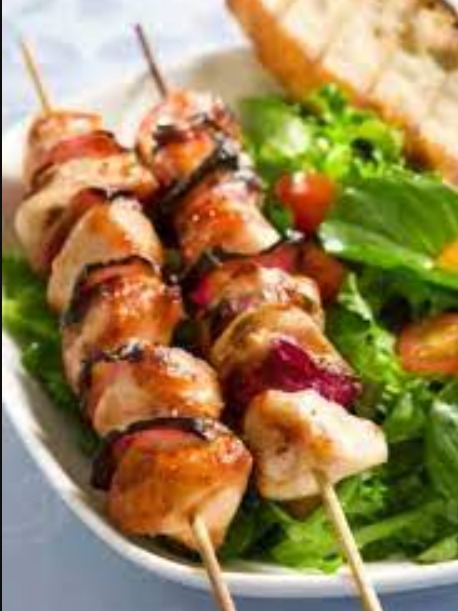 Brochetas de pollo